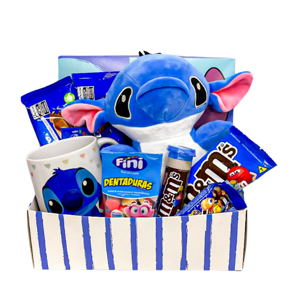 Cesta de Chocolates com Stitch