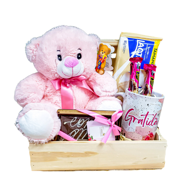 Cesta de Chocolates com pelucia