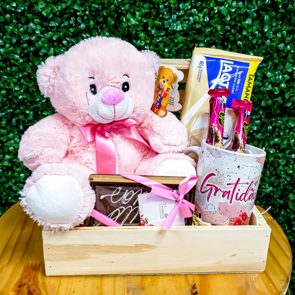 Cesta de Chocolates com pelucia