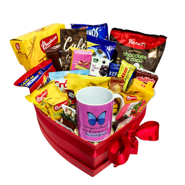 cesta de café da manhã para presentear