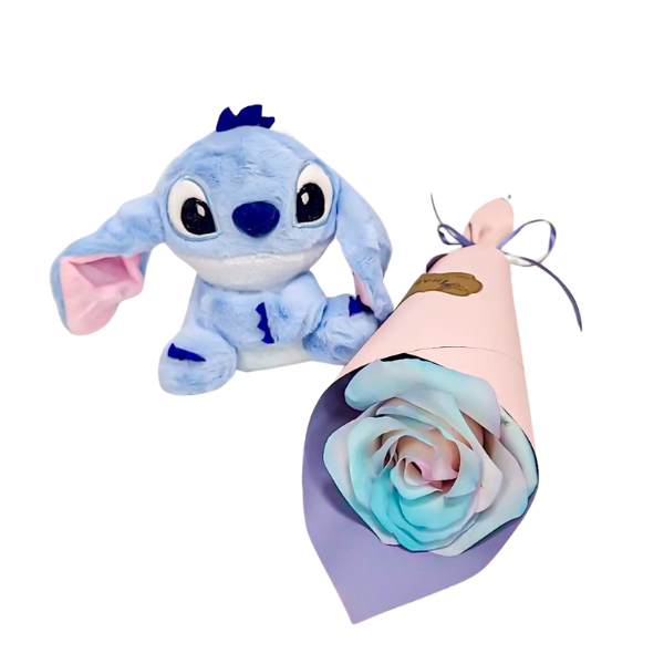 pelucia stitch com rosa frozen