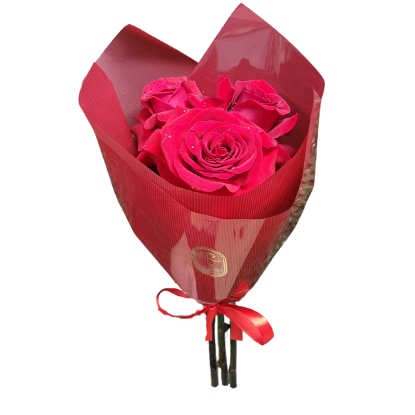 buque de 3 rosas vermelhas