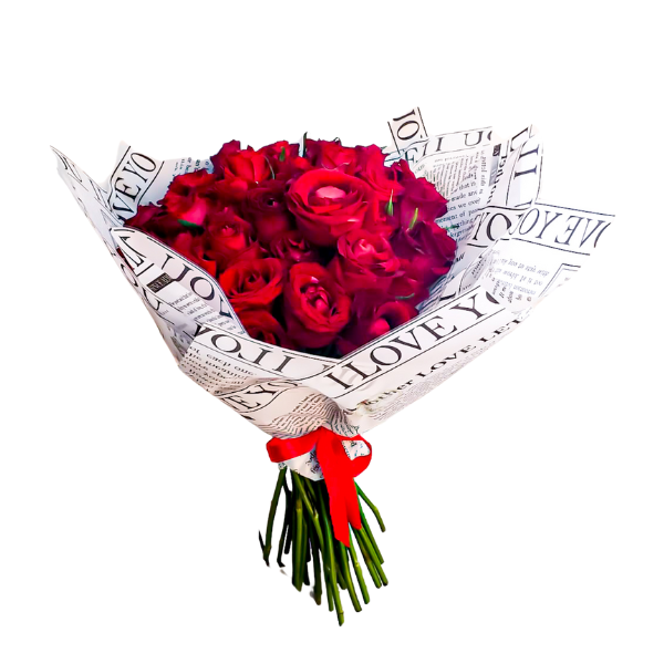 buque grande de rosas vermelhas