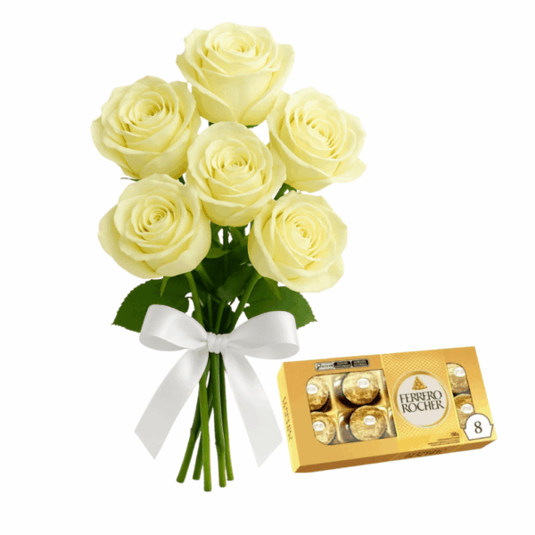 buque de rosas com chocolate para presentear alguem especial