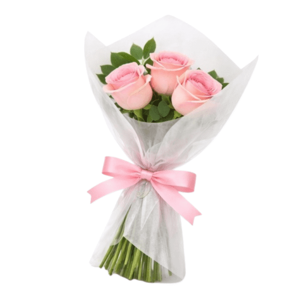 buque com rosas na cor rosa para presentear em aniversário e outras ocasiões