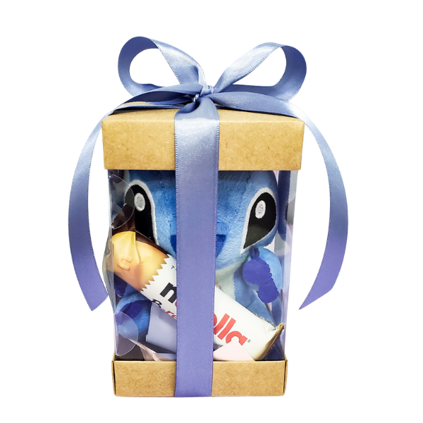 Pelucia stitch com barra de nutella