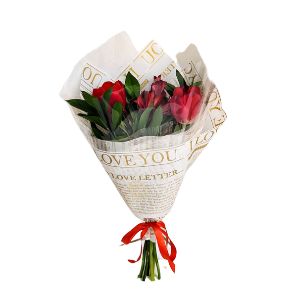 Buquê-com-Tulipas-e-Astromélias Buquê com Tulipas e Astromélias