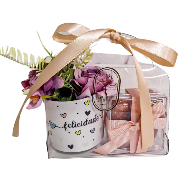 Kit Bolsinha Acrílico Felicidade