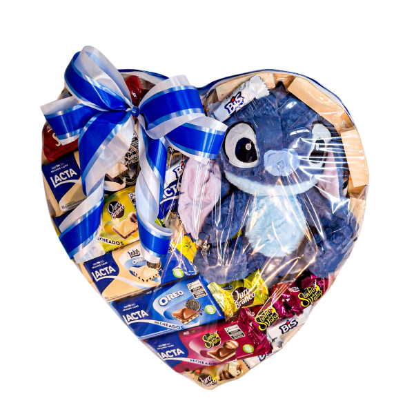 Coração de chocolate stitch