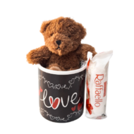 kit com caneca e chocolate