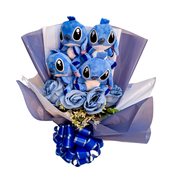 arranjo de rosas com pelucia