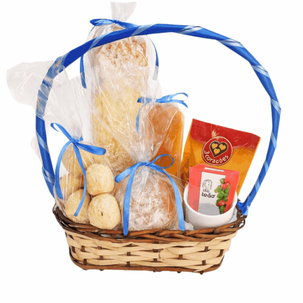cesta de café da manhã para presentear