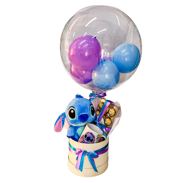 cesta de chocolate stitch