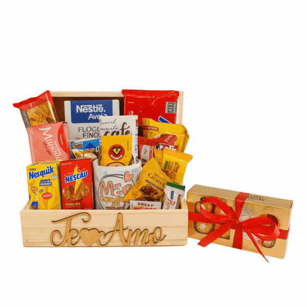 cesta de café da manhã para ferrero para presentear