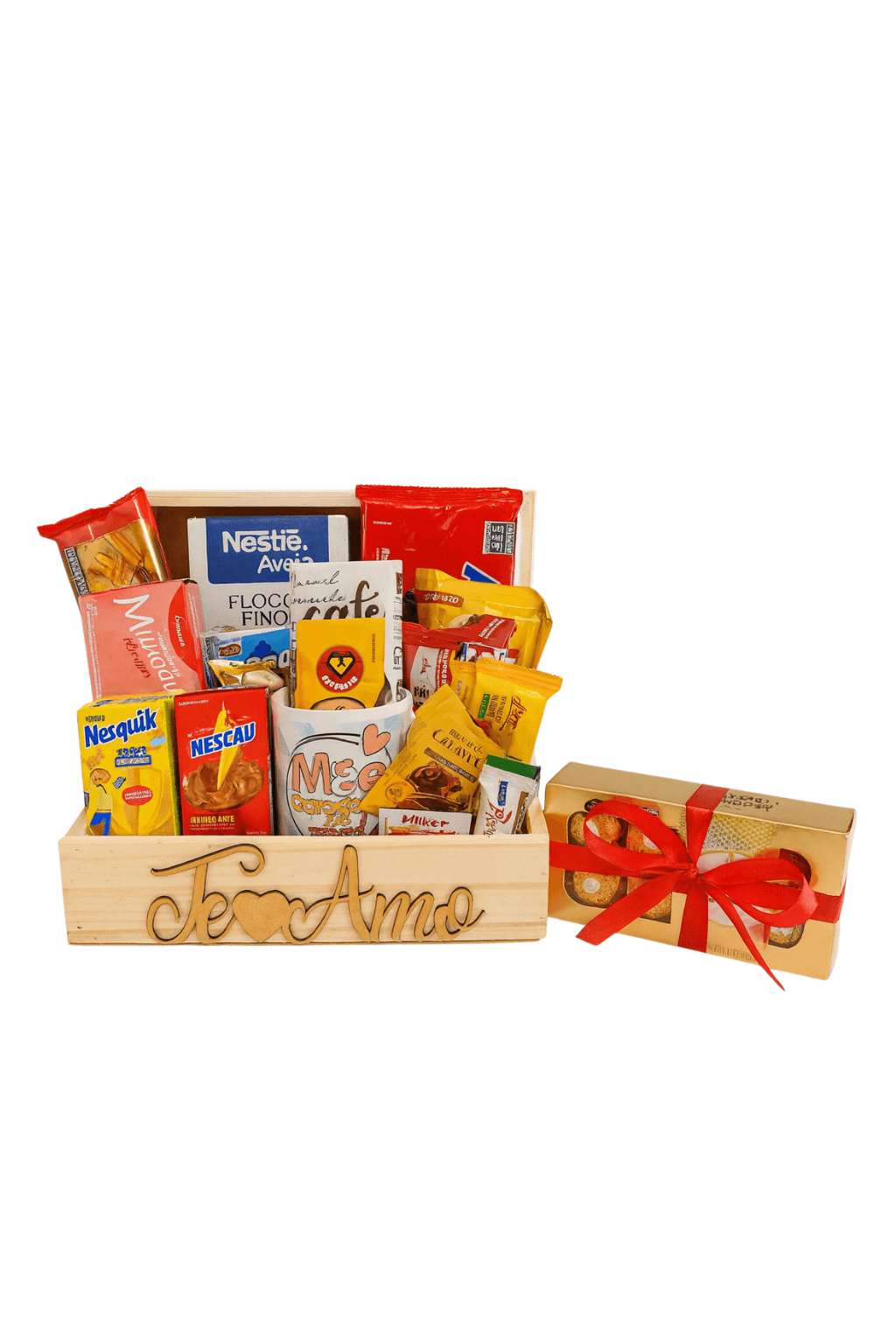 cesta de café da manhã para ferrero para presentear