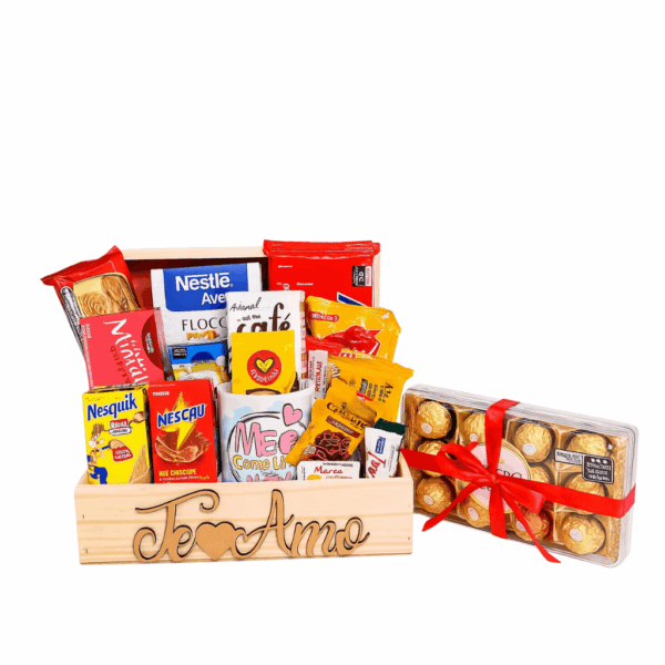 cesta de café da manhã para presentear