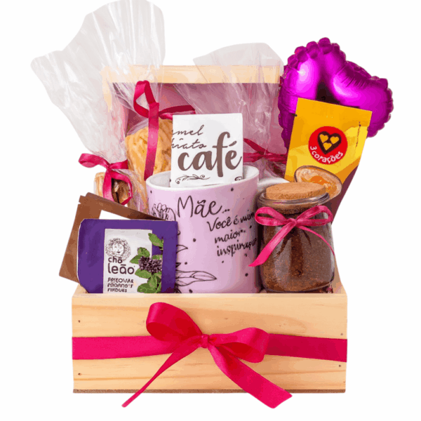 cesta de café da manhã para presentear