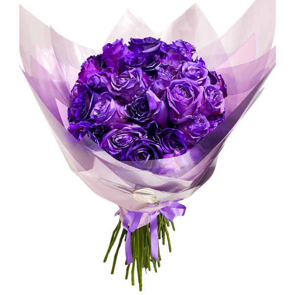 buque de rosas violeta