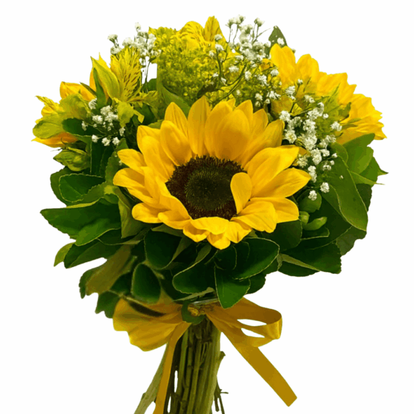 buque de girassol luxuoso para presentear