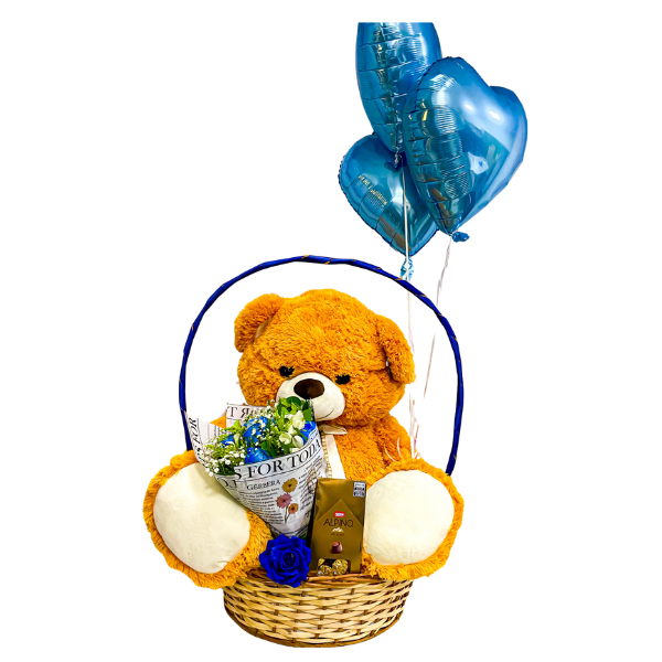 cesta-com-flores-e-pelucia cesta com flores e pelucia