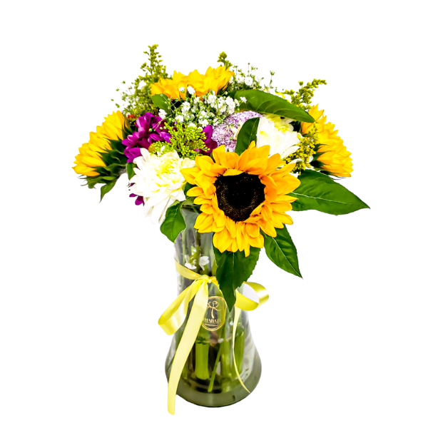 vaso de flores-do-campo-e-girassol vaso de flores do campo e girassol