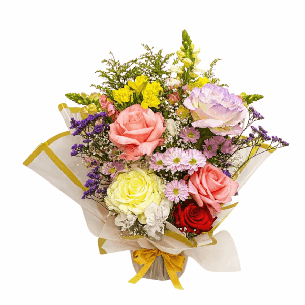 arranjo de flores coloridas para presentear