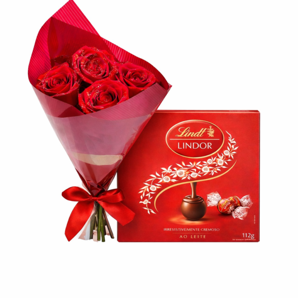 Buque de Rosas com Lindt